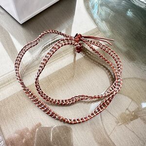 Leather Crystal Wrap Bracelet